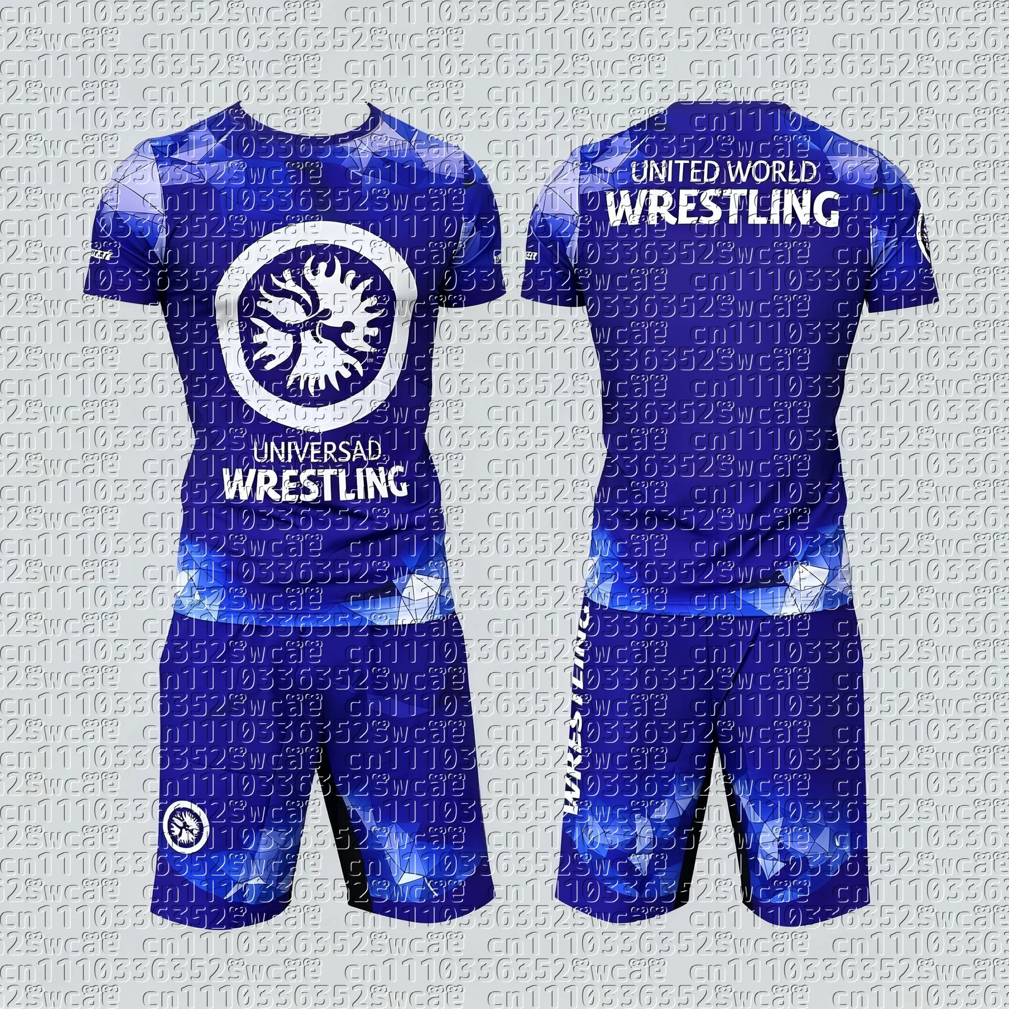 

2026 Hot Selling Men's T-shirt Set, Wrestling Sports Team Uniform, Summer Training Team Uniform, Adult Sports Top, Shorts