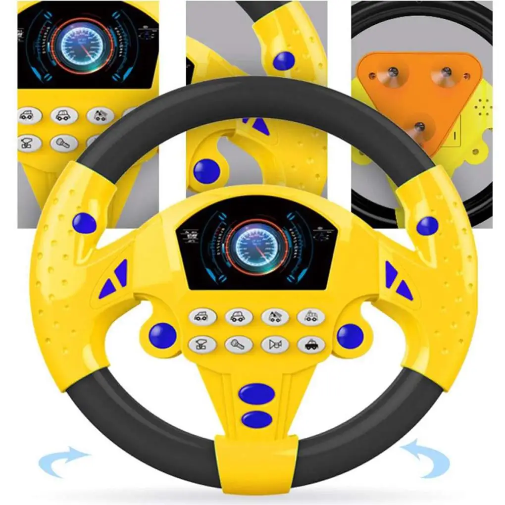 School Children Simulation Steering Wheel Early Learning Educational Electric Interactive Sounding Toy Birthday Gift