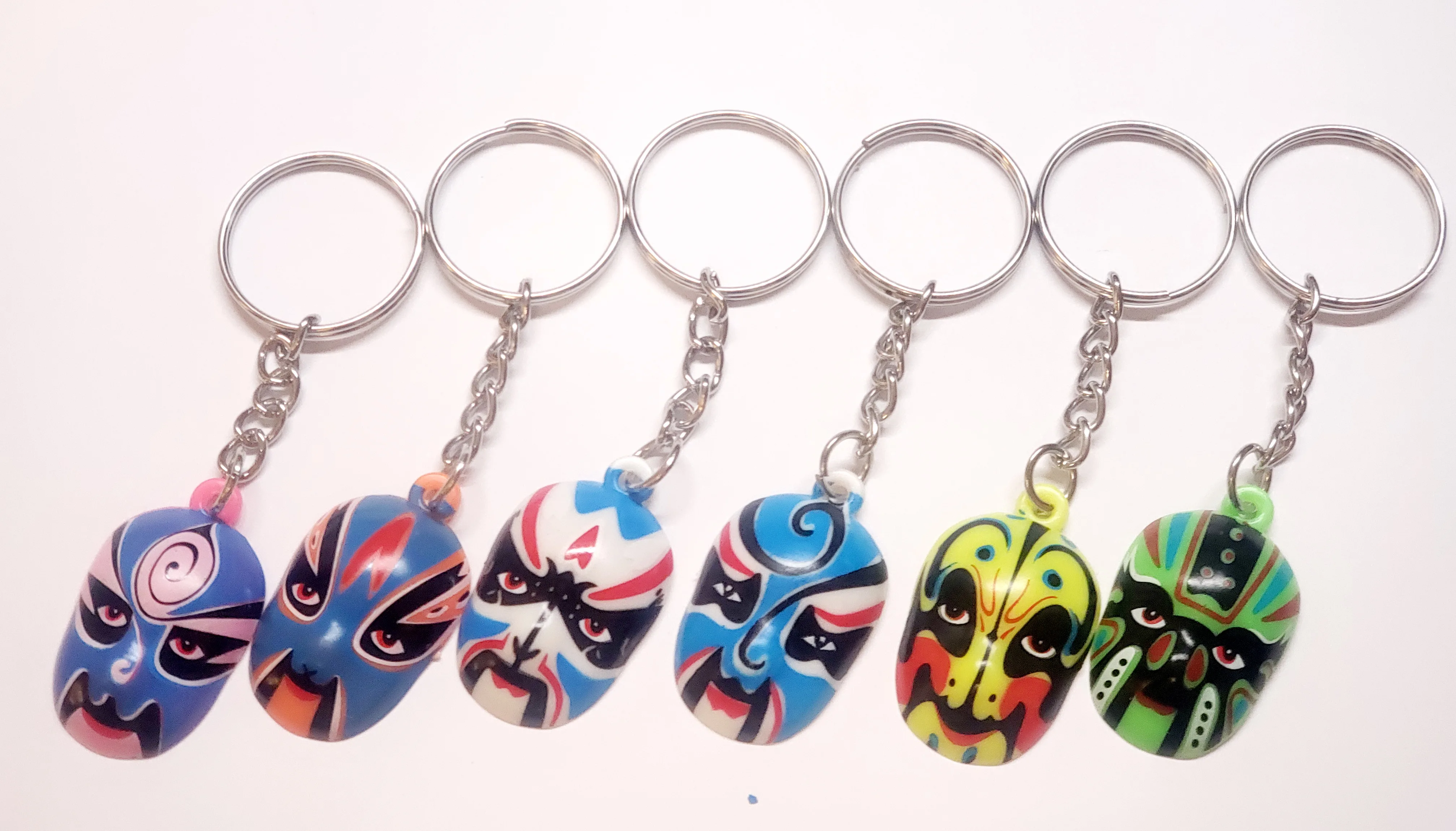 

12 pcs, Peking Opera Mask Key Ring, Kids Party Favor, Pinata Filler, Birthday Party Favor, souvenirs, giveaways, novelty, gadget