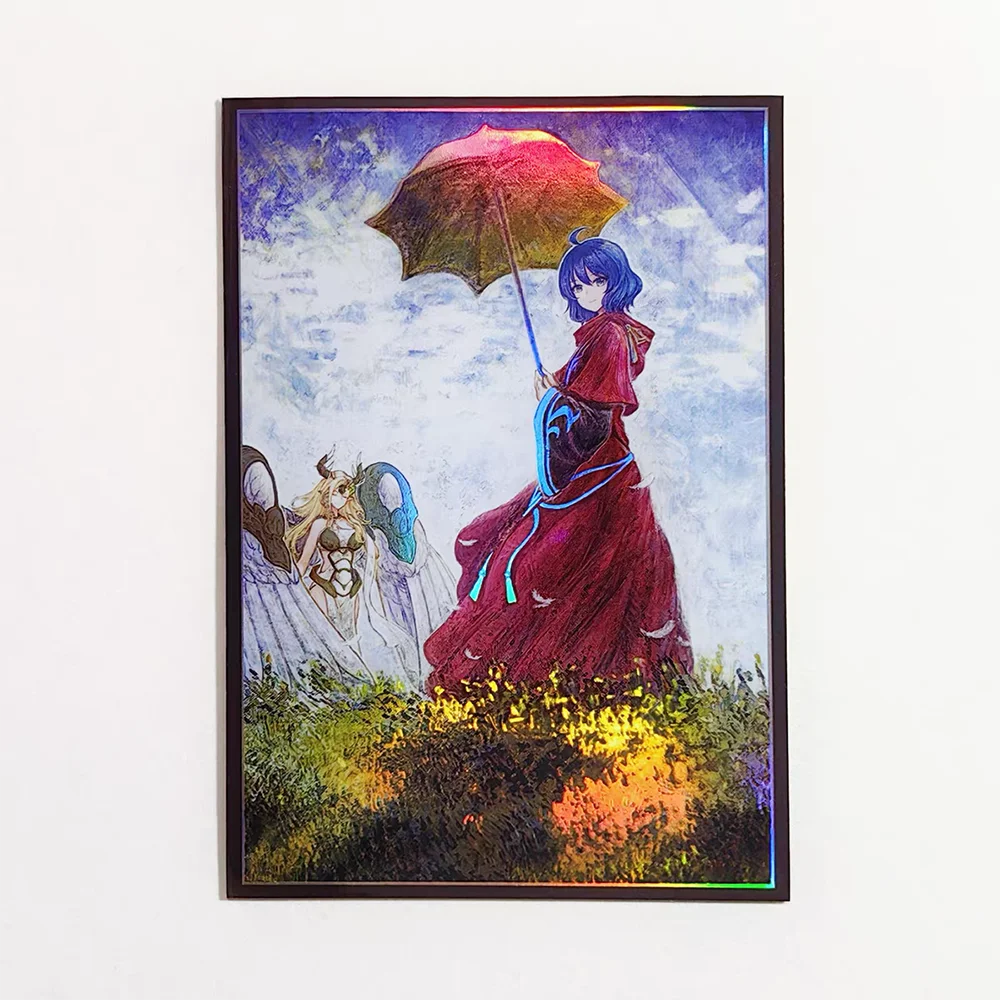 

63x90 мм 50 шт. лазерные аниме коллекционные карты настольные игры карты протектор для YU-GI-OH Card Art аниме печать рукава для карт протекторы