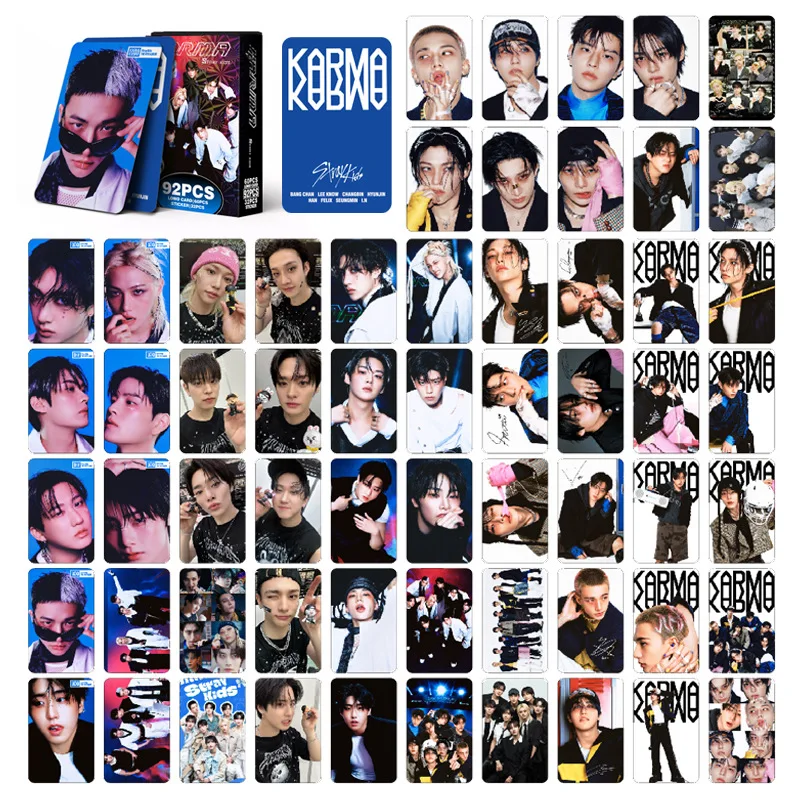 

60 + 32 шт. маленькая открытка для детей бездорожья, поддержка звезд, наклейки для карт skzoo, двусторонние карты ЛОМО, подарки