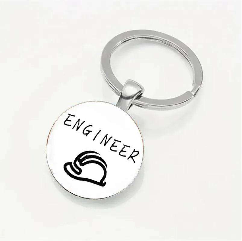 Popular engineer gift keychain, construction helmet pendant, construction worker engineering gift