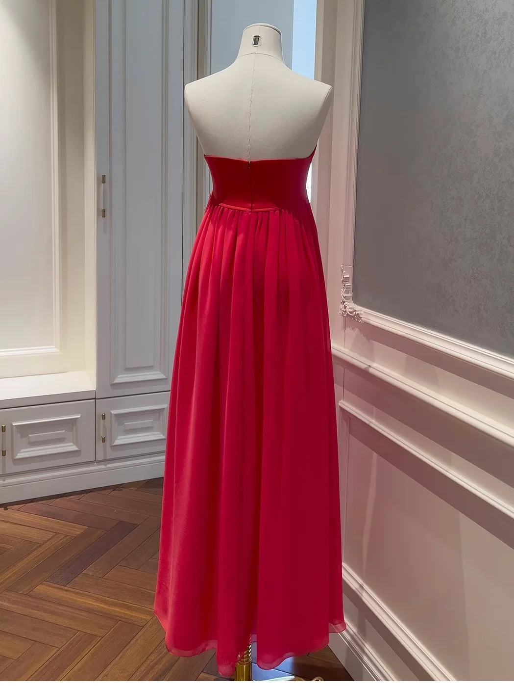 Design Sommer Neue Rote Fee Puppe Rock Dr Materni Kleid Hohe Taille Svel Hochzeit Par Event Feier Kleid