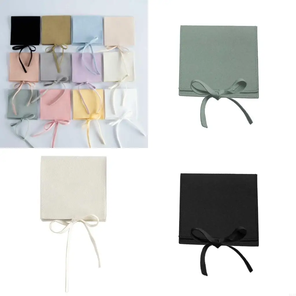 91AF Microfiber Jewelry Packaging Pouches for Wedding Rings Earrings Necklace