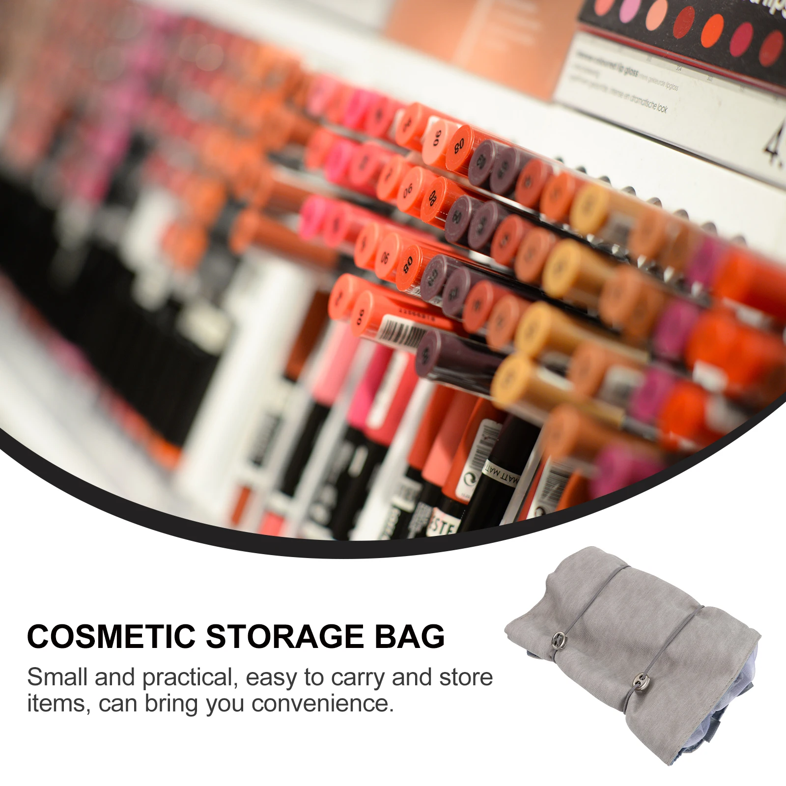 

Portable Pouch Travel Makeup Bag Toiletry Suite Removable Grey High Capacity Women Miss Wash Bag Storage Case PU