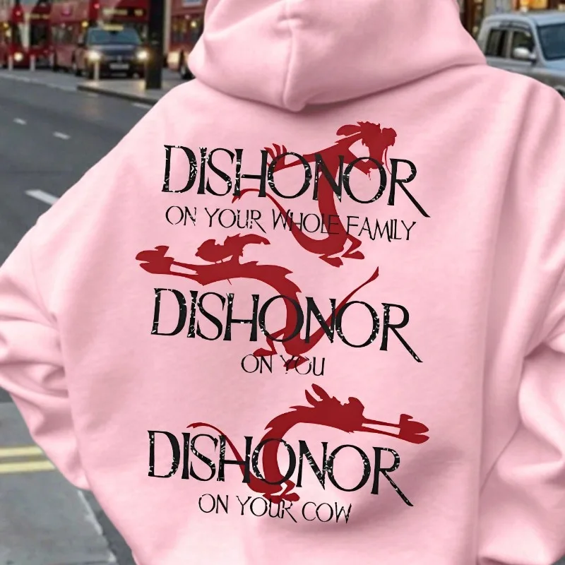 Disney Mulan Hoodie Men's Hoodie Autumn/Winter New Collection Men's and Women's Casual Loose Plush Clothes