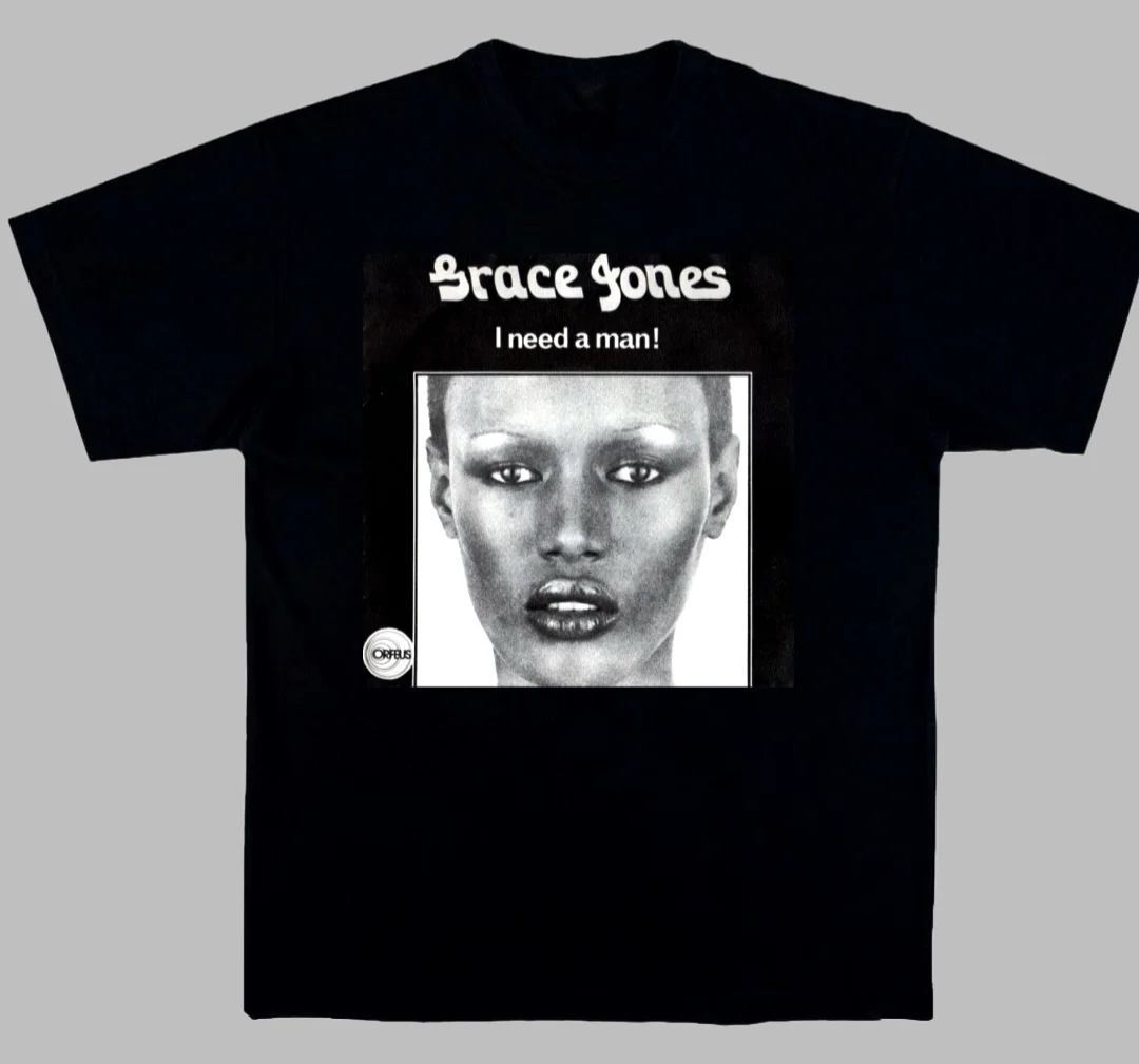 Grace Jones Rock Female Singer Music Art Summer Leisure T-Shirt Men's and Women's Luxury Brand Top