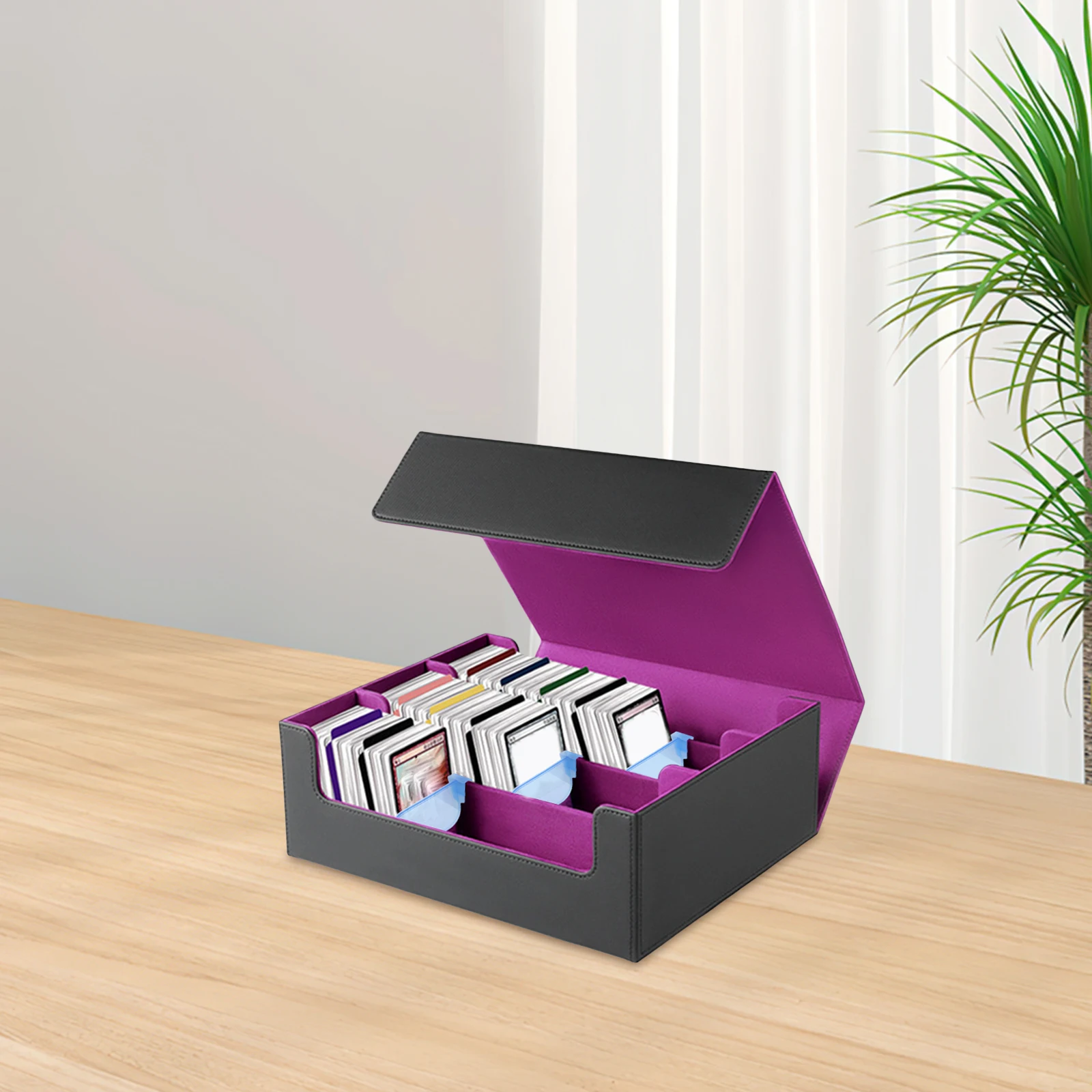 10개입 트레이딩 카드 박스 디바이더 플라스틱 클립 블루 카드 게임 액세서리 보관 정리 도구 효율적인 분류 디바이더