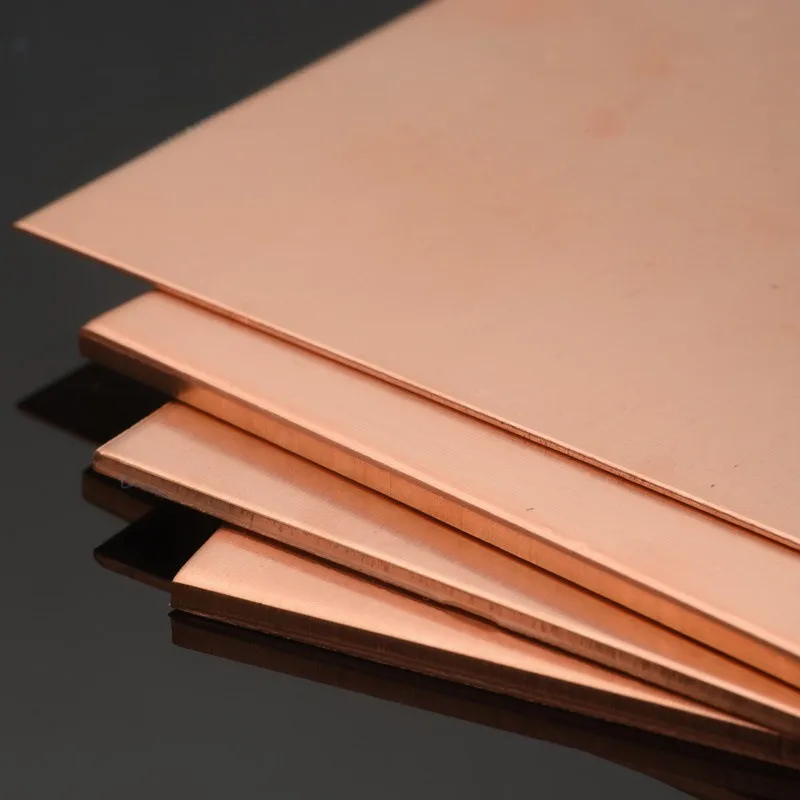 T2 Pure Purple Copper Plate 0 5-2mm Thickness Heat Dissipation Red Copper Sheet Custom Processing