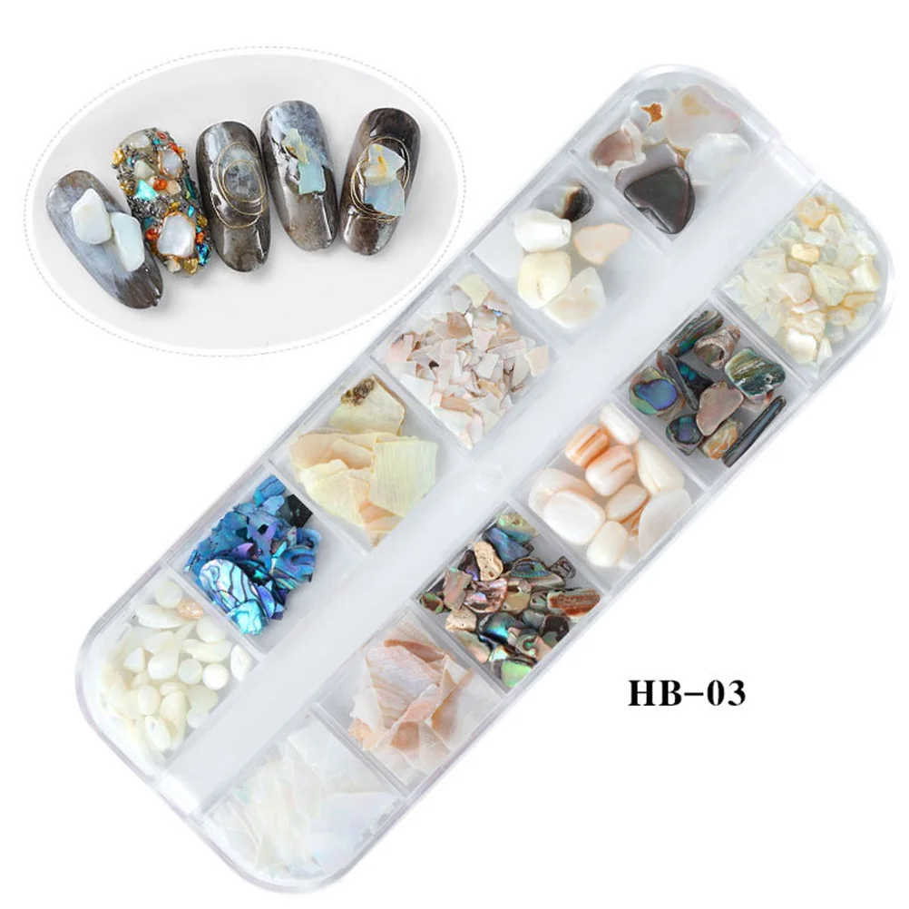 2 set 2 sets natuurlijke schelpvlok decor manicure accessoires diy mode nail art decoratie voor vrouwen lichtgewicht duurzame nagel