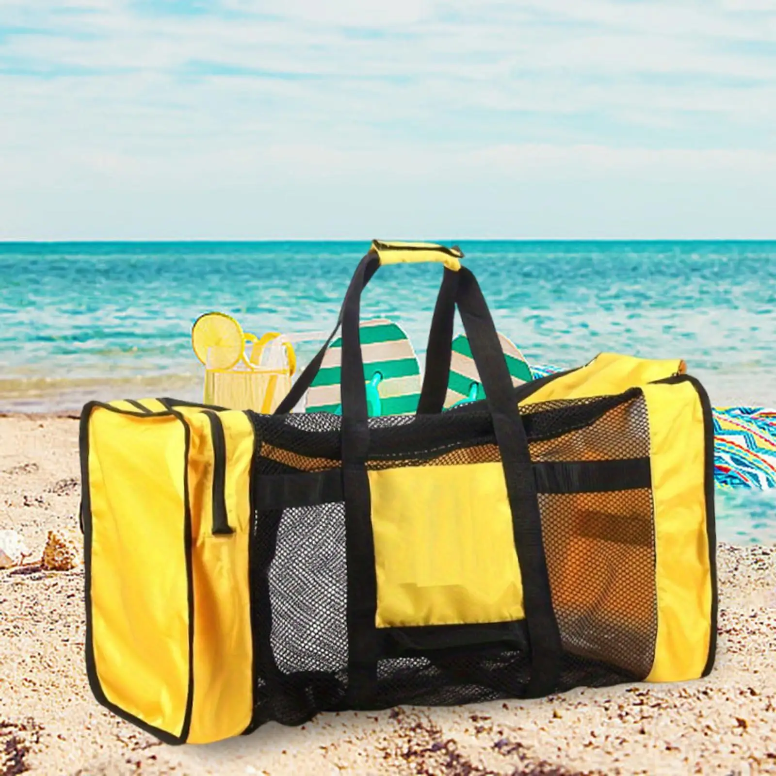 Breathable Mesh Duffle Bag for Scuba Diving Gear with Reinforced Nylon Handle Multipurpose Sports Tote for Gym Swim