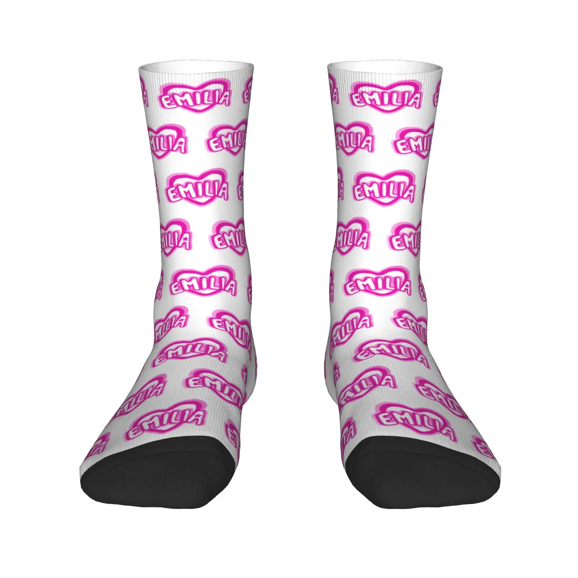 

Крутые женские чулки, милые музыкальные носки Emilia Mernes, мужские эластичные зимние носки с рисунком экипажа