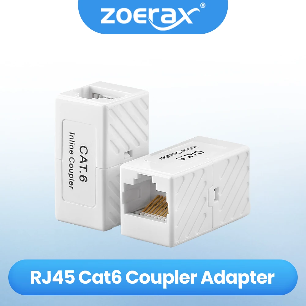 ZOERAX 2 قطعة RJ45 Cat6 مقرنة إيثرنت مضمنة، موصل موسع إيثرنت لكابلات إيثرنت Cat6/Cat5e/Cat5 #1