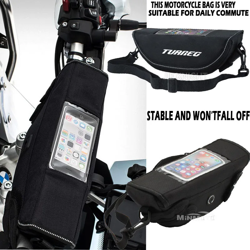 

Motorcycle Handlebar bag waterproof handlebar travel navigation bag For Aprilia Tuareg 660 Tuareg660