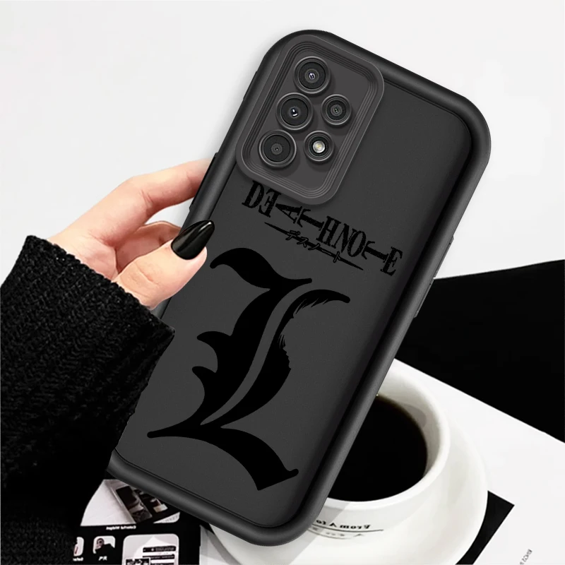 Anime Death Note Comics For Samsung A73 A71 A54 A53 A52 A51 A33 A32 A21S A14 A13 A12 A03 A04 A05 5G Eye Ladder Back Phone Case