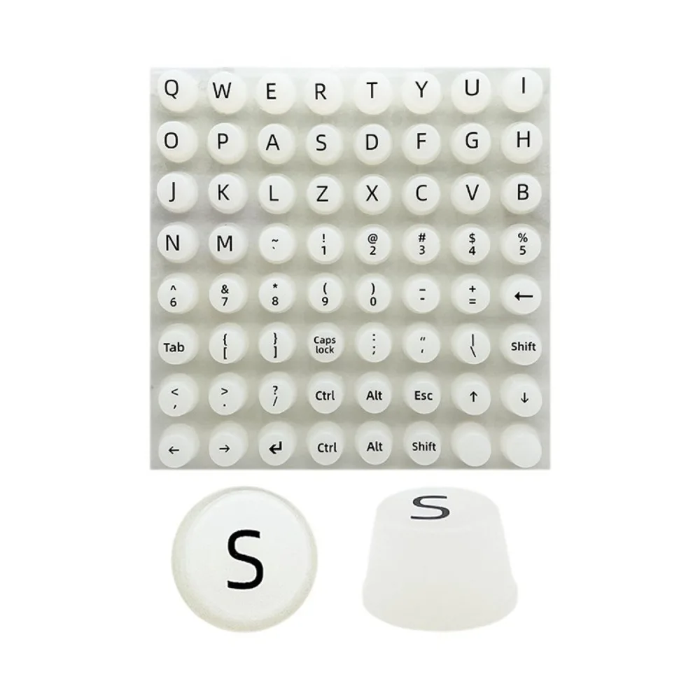Ergonomic Design Nail Art Keyboard Raisers Silicone Dust Proof Keyboard Covers Scratch Proof Self-adhesive