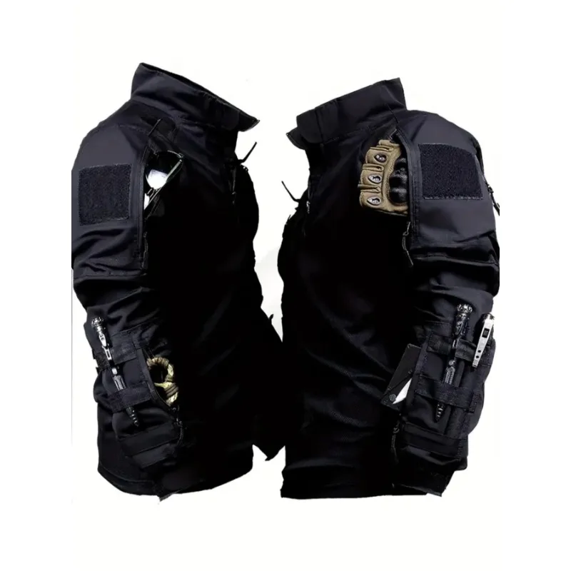 

Men's Small Stand-up Collar Tactical Frog Suit Breathable Cargo Suit Outdoor Sports Training Suit Is Wearable and Comfortable