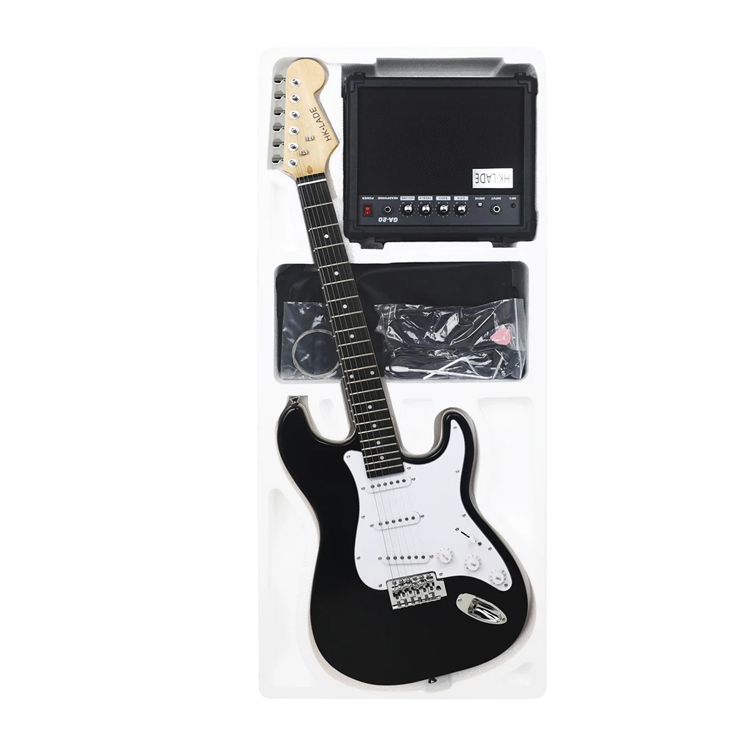 HK·LADE 39 Inch 6 Strings Electric Guitar 22 Frets Maple Body Rosewood Fingerboard Electric Guitarra With Bag Amp Strap Tuner