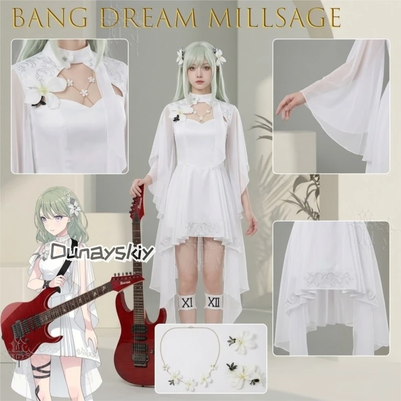 BanG Dream millsage Izawa Natsume Guitarist Stage Cosplay コスプレ Full Band Female Outfit For Comic Con Halloween Anime Role​​​