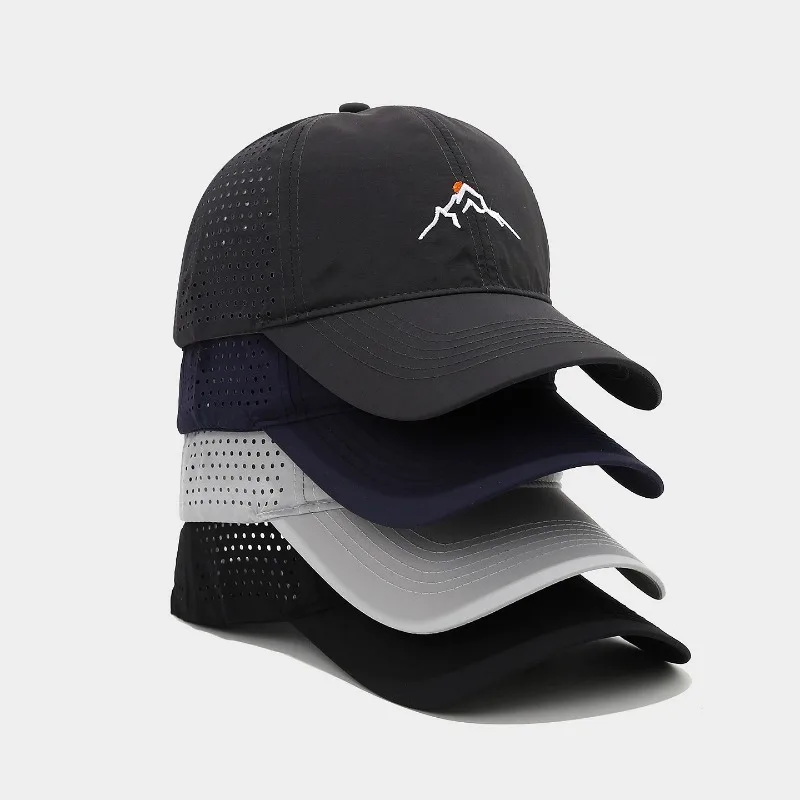 Quick Drying Sport Cap Water Resistant Outdoor Baseball Hat Unstructured Embroidered Cap Breathable Lightweight Hiking Sun Hat