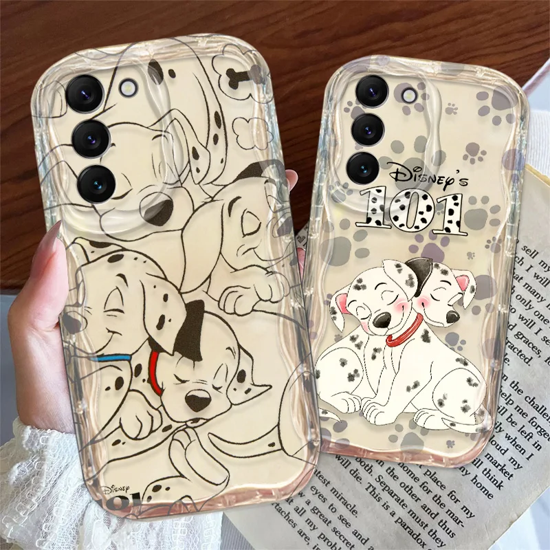 101 Dalmatians Cute Phone Case For S21 S23 S24 Ultra Plus FE A55 A35 A25 A05S A54 A53 A52 A33 A32 Wave Oil Cover