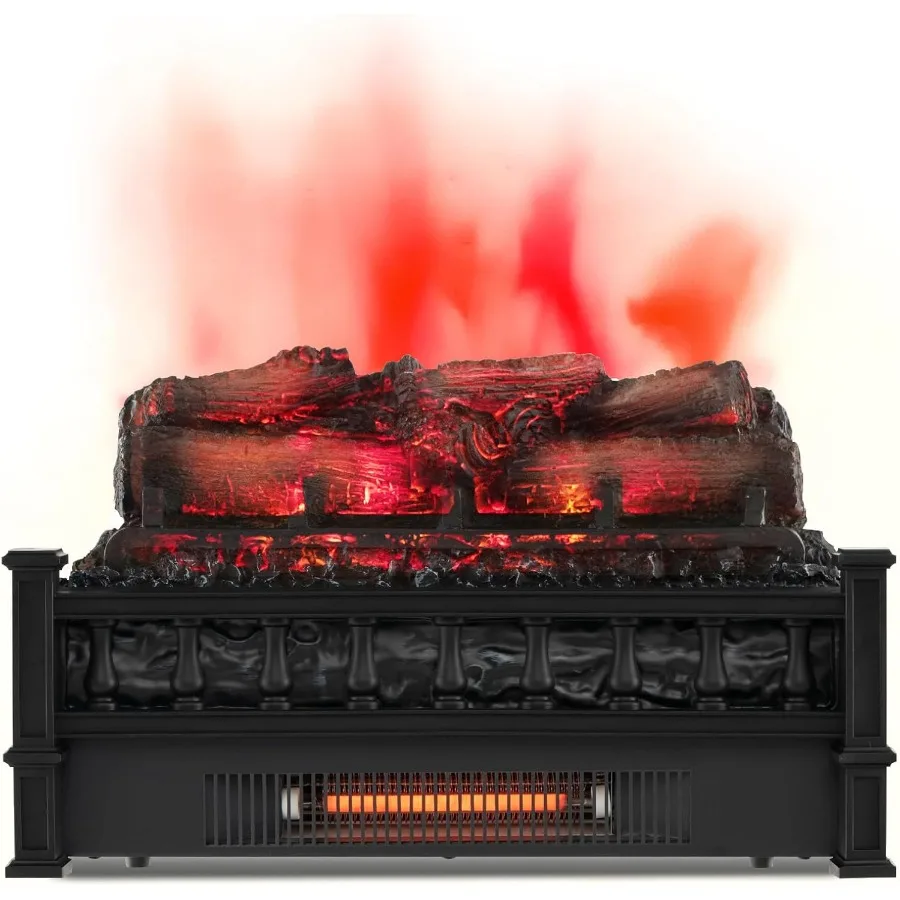 

20-дюймовый электрический камин с регулируемой температурой и защитой от перегрева для декора дома и офиса.