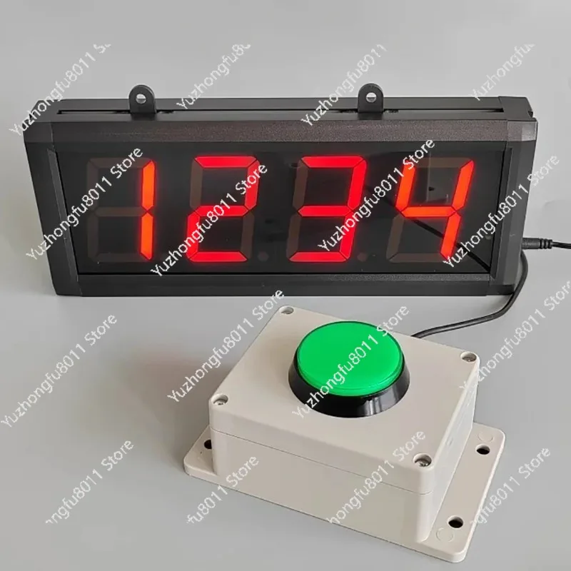 3-inch 4-inch Large Screen LED Manual Counter Hand Push Button Counting Warehouse Pipeline Counting AC220V