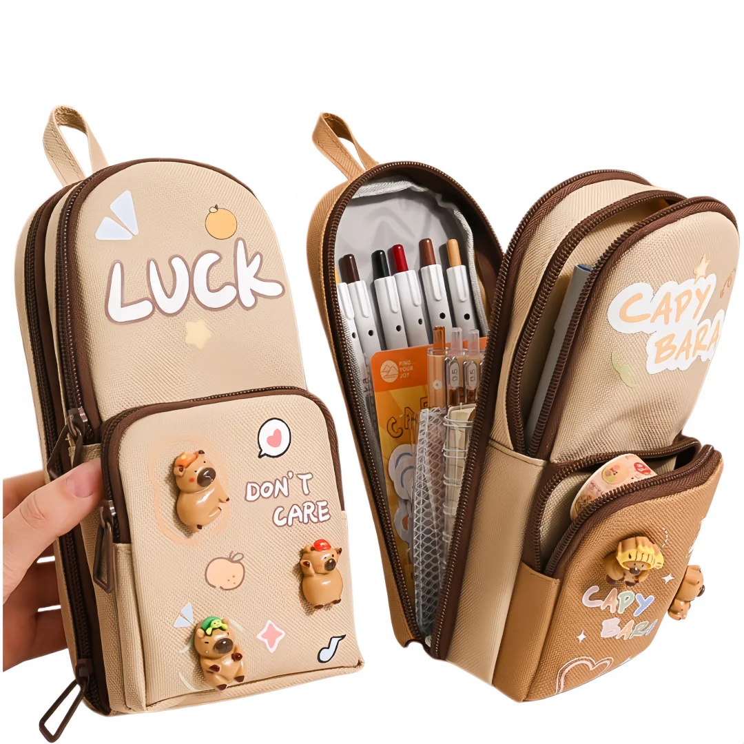 High-Capacity, Stylish Student Backpacks and Pencil Cases, Elementary School Stationery Bags, Multifunctional Pencil Cases