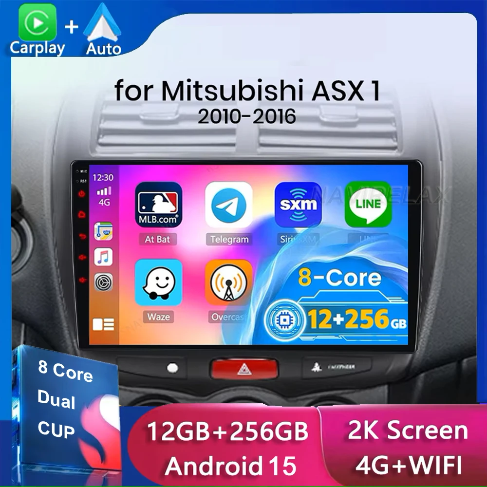 

Android 15 для Mitsubishi ASX 1 2010-2016 2K QLED стерео автомобильный радиоприемник мультимедийный видеоплеер GPS AI голосовой CarPlay голосовой блок 4G DSP