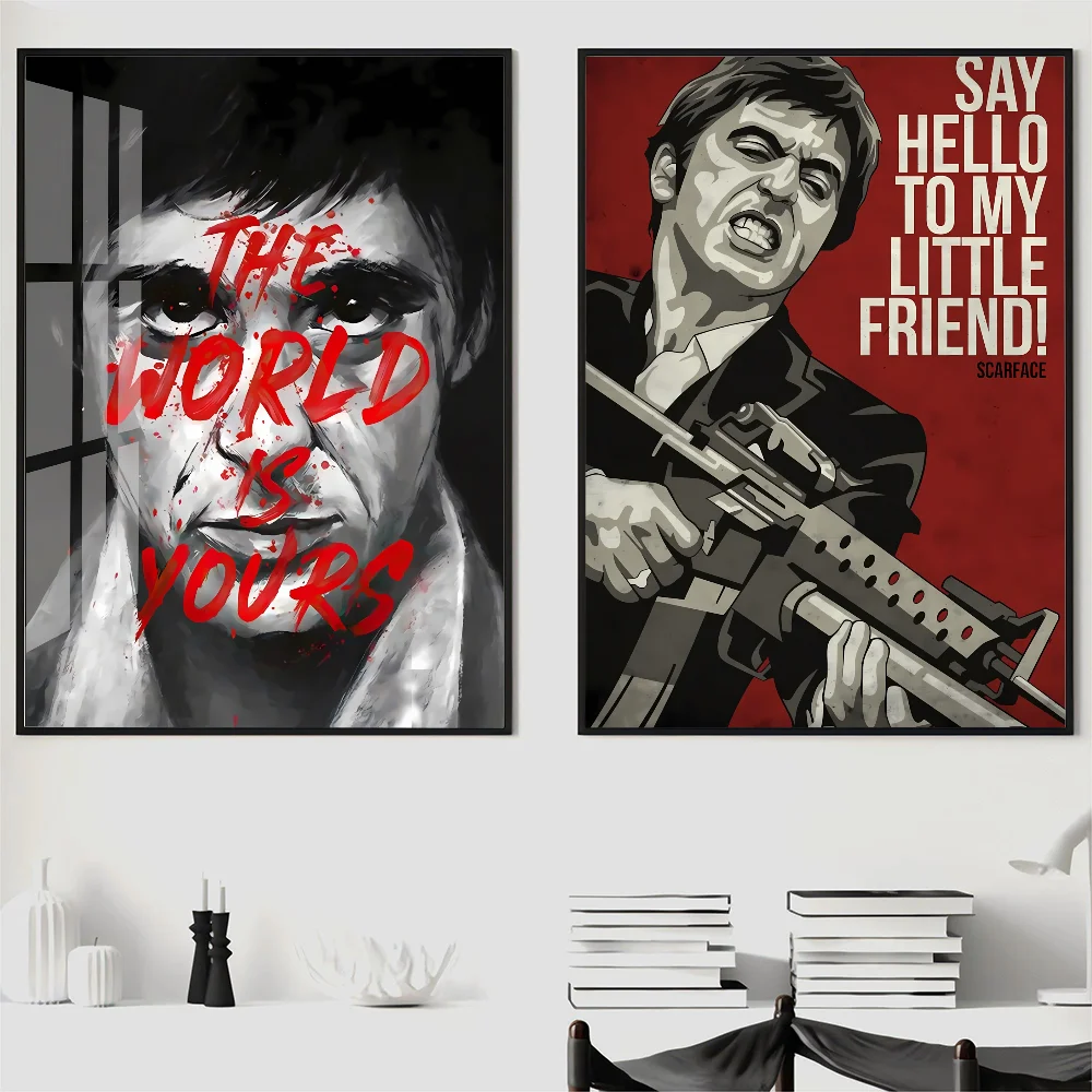 1 قطعة S-Scarface المشارك ورقة طباعة غرفة المعيشة المنزلي غرفة نوم مدخل بار مقهى الفن اللوحة الديكور
