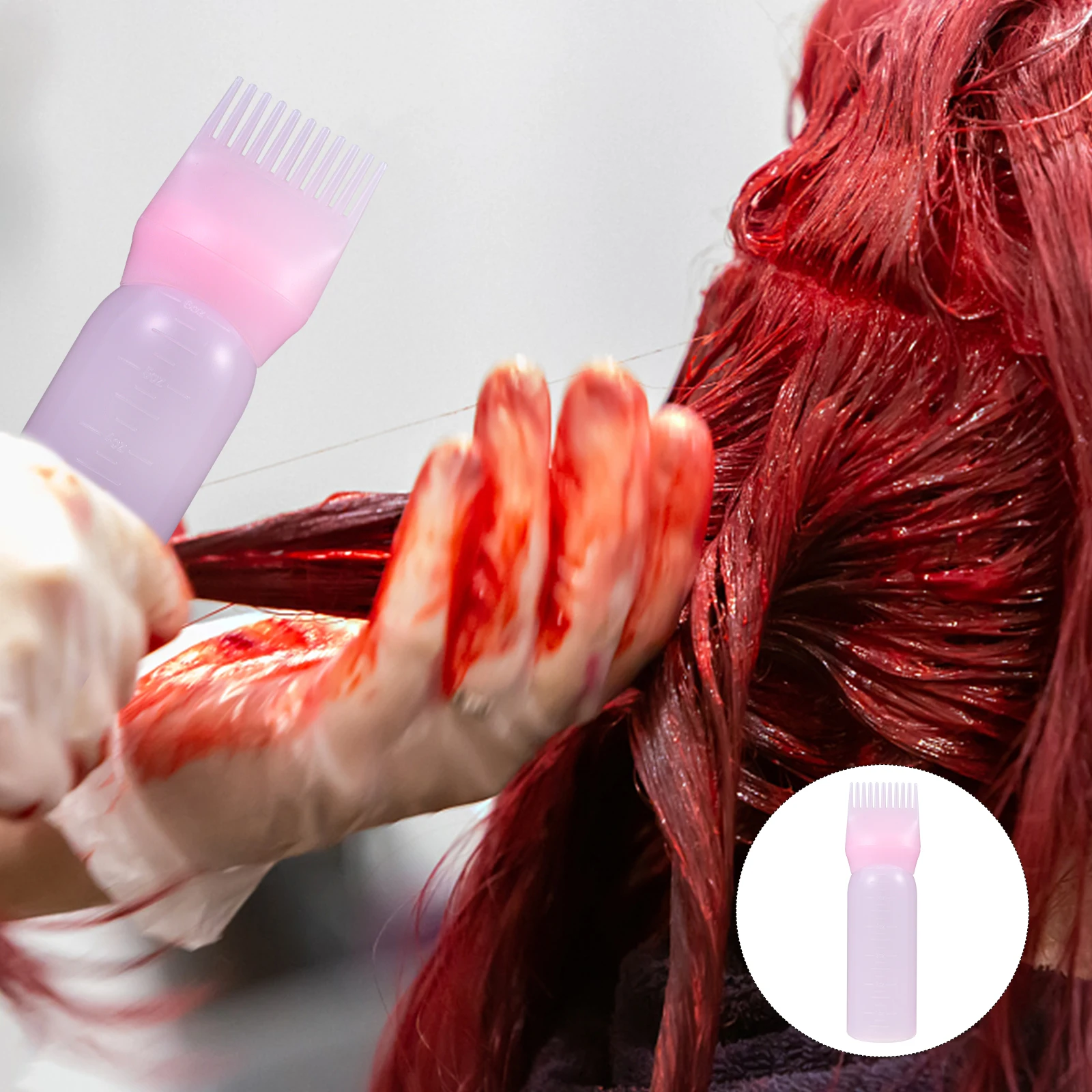 

3Pcs Dry Cleaning Bottle for Hair Dyes and Scalp Treatments Easy to Fill and Apply with Comb Hair Applicator Hairdressing Bottle