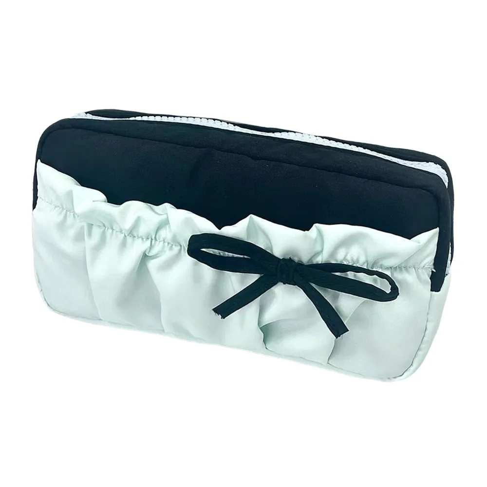 

Портативная сумка для ручек с бантом, мягкая ткань, большая вместительная сумка для канцелярских принадлежностей, многофункциональный пенал для студентов