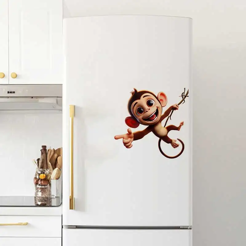 

Cute and playful small animal wall stickers bedroom children's room background decoration self-adhesive wallpaper CM92