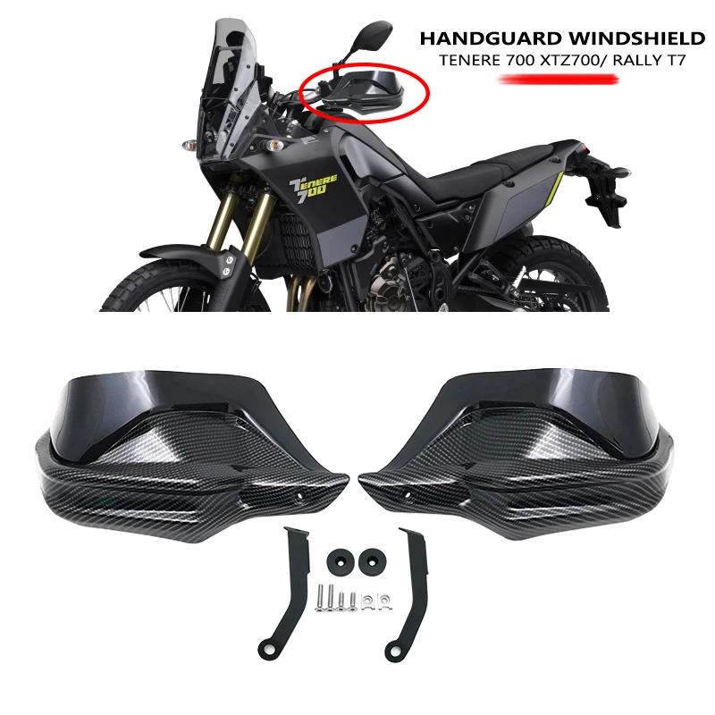 Motorcycle Handguard Hand Protection Wind Shield Hand Guards Cover For YAMAHA TENERE 700 Tenere700 XTZ700/ RALLY T7 2019-2023