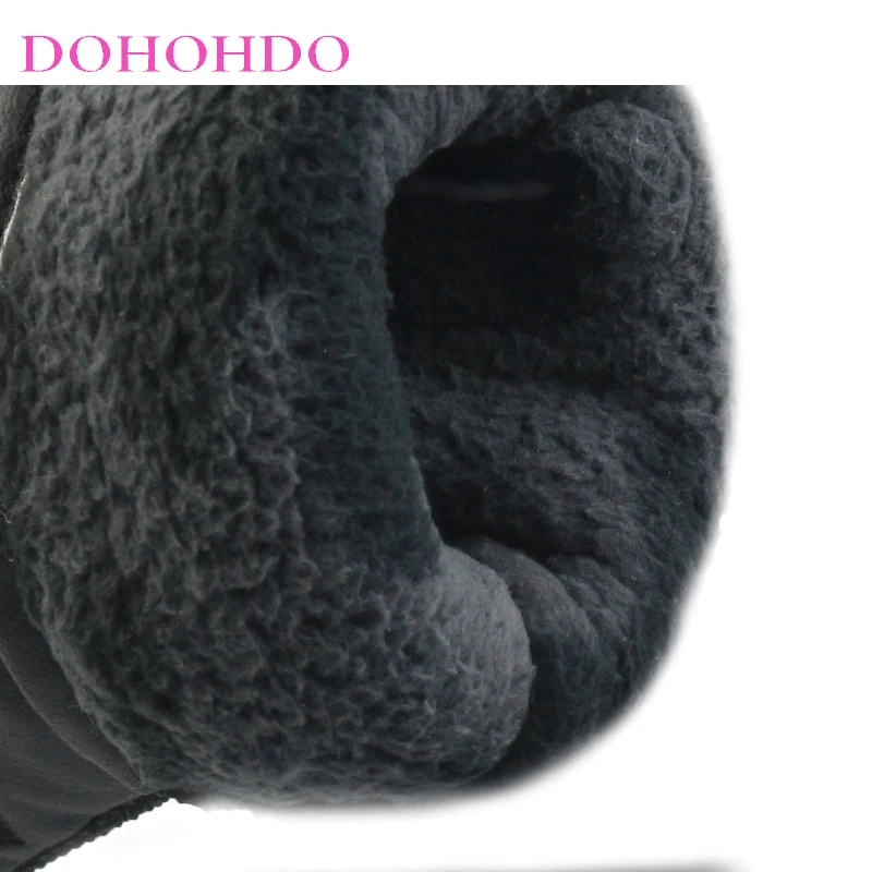 Guantes impermeables de invierno, guantes negros de cuero y algodón con pantalla táctil, guantes cálidos y gruesos a prueba de viento para montar en motocicleta fríos, perfectasки