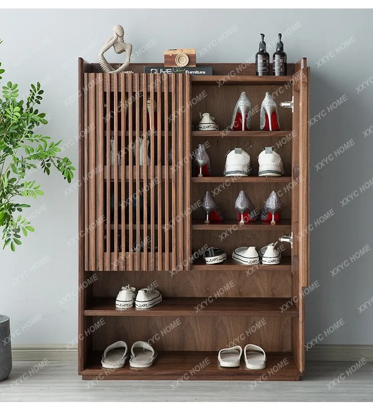 

YY all solid wood entrance modern simple storage partition hall locker