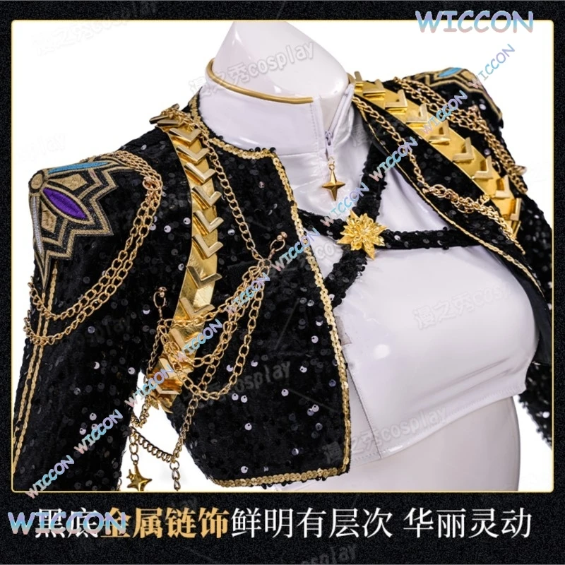 [MAGCOS] Kpop Demon Cos Hunter haute qualité Rumi Cosplay ensemble complet perruque chaussures noir Performance Costume femmes Halloween Rol