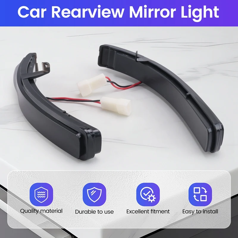 For Explorer 2011-2019 Car Dynamic LED Turn Signal Light Rearview Mirror Light Indicator Blinker