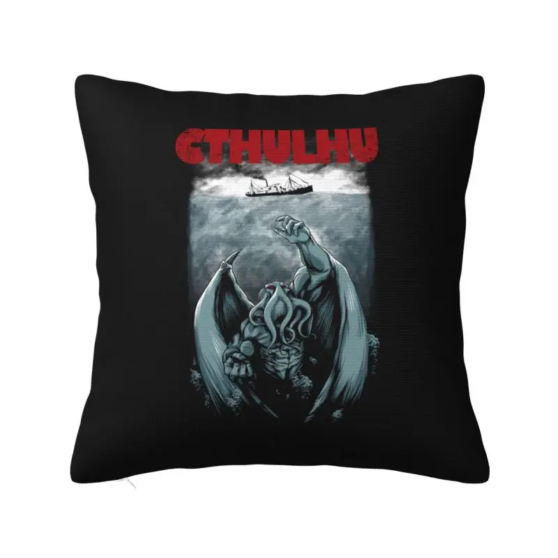 Custom Parody Cthulhus Lovecraft Cushion Cover 40x40cm Horror Movie Soft Cute Throw Pillow