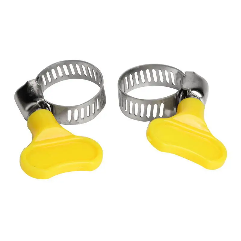 13-19mm American Half Steel Hand Tighten Hose Clamp with Plastic Wing Handle, Water & Gas Pipe Fastener