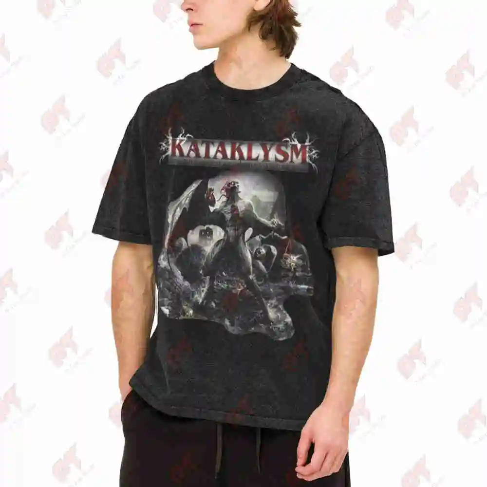 Kataklysm In The Arms Of Devastation 2007 Vintage Washed Tee Pure Cotton T-Shirt