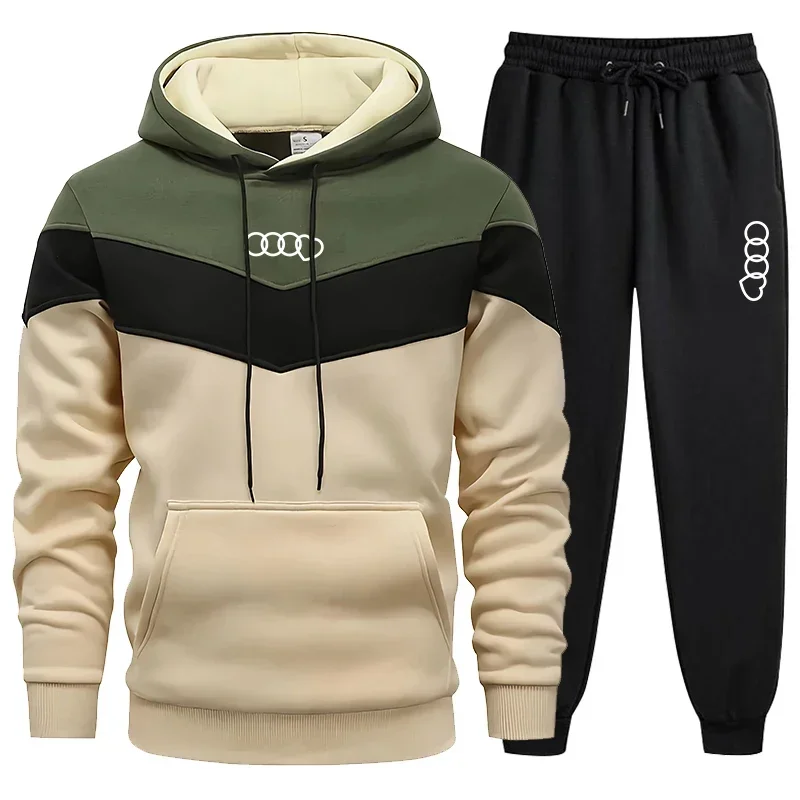 Men\'s Clothing Casual Sweatshirt Suit Sweatshirts for Men Daily Tricolor Hoodies Hot High Quality 2024 Sports Tracksuit Jogging