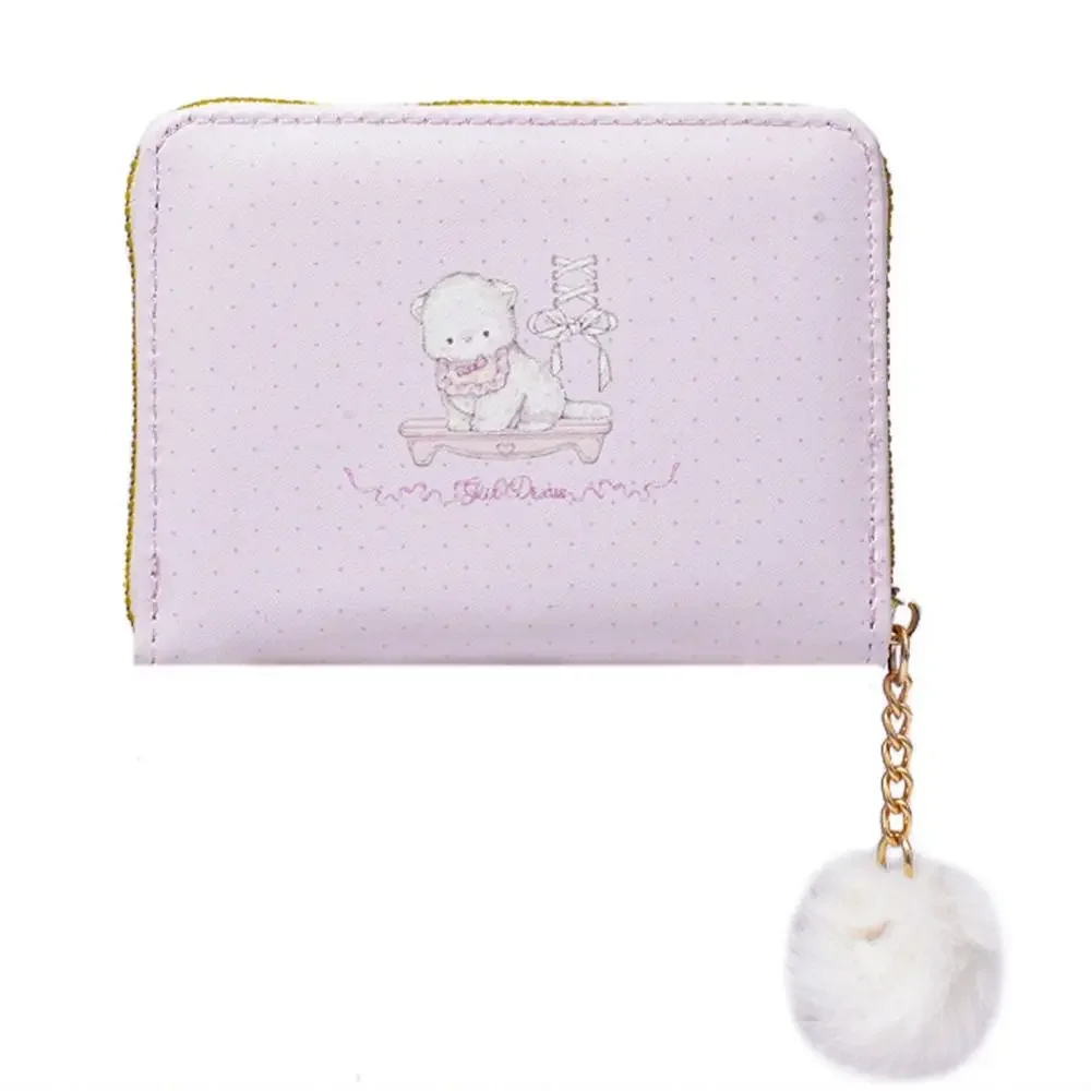 جديد بو الجلود محفظة نسائية للعملات المعدنية الكرتون للماء حامل بطاقة الائتمان تغيير المال المنظمون الطلاب