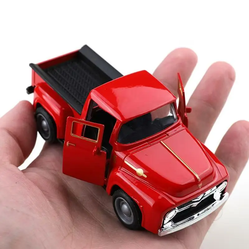 Neue Farbe Klassische Pickup Lkw Auto Modell Legierung Vintage Zurückziehen Diecast Auto Modell Weihnachten Jungen Spielzeug Geschenk Sammlung Dekor