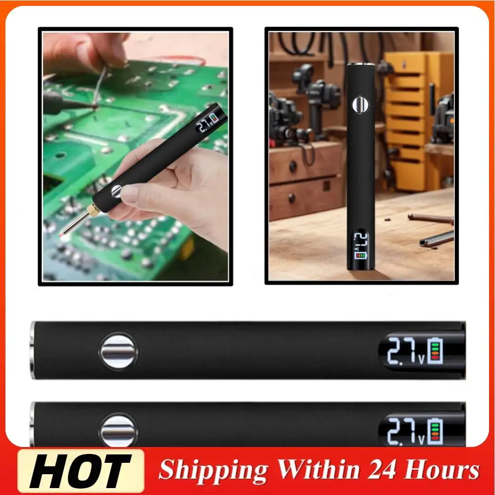 

Умный паяльник с аккумуляторной тележкой 510 с резьбой (без жала для паяльника) (черный)