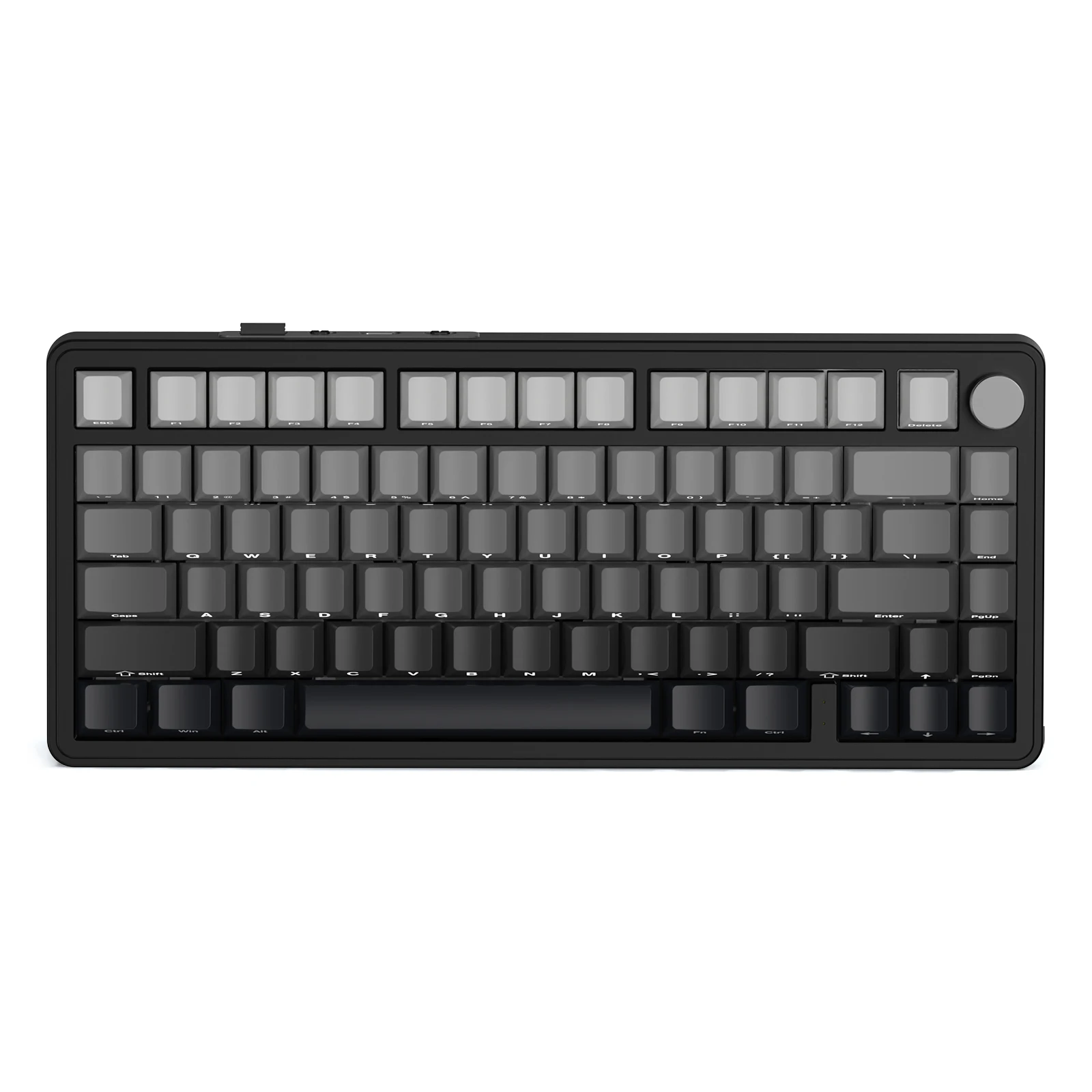 ATTACK SHARK X85 75% Tri-Mode Gasket Mechanical Keyboard, Hot Swappable 3Pin PCB CNC Aluminum Knob, PBT Side Printed Keycaps 5-Layer Sound Absorbing Foam South-Facing RGB 5000mAh Wireless Keyboard for Win Mac Gaming Office