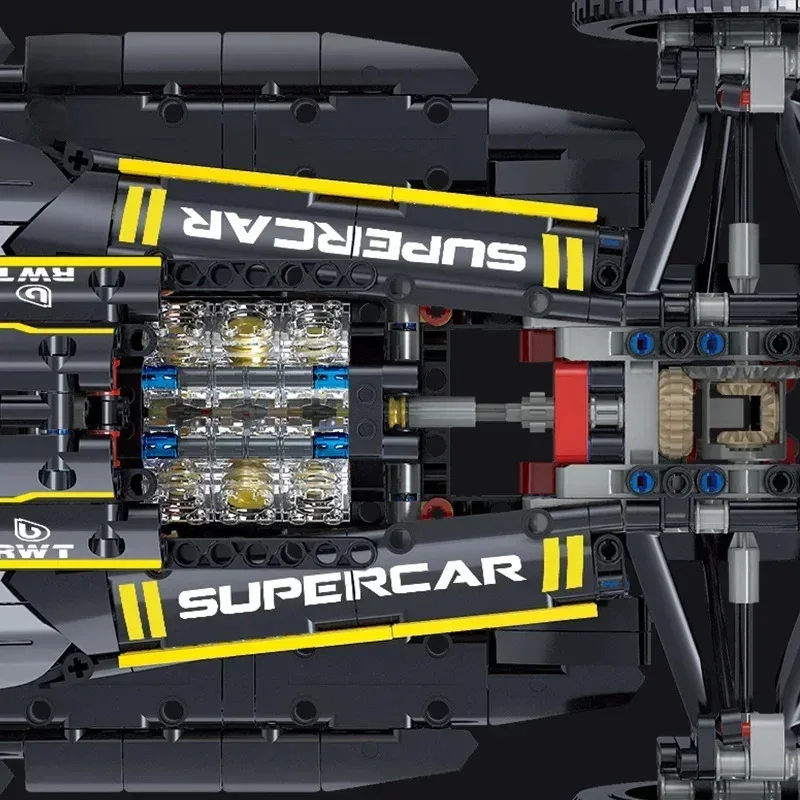 MOC Tecnico JKC7205 Racing 1:8 Racing Driver 27 Formula Building Block Telecomando Illuminazione Racing Renault F1 Giocattolo Regalo per bambini