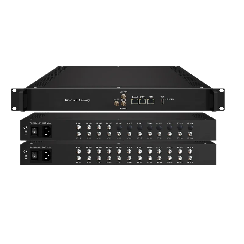 

16 Channel DVB-S2 RF to IP Gateway Converter Professional Receiver For Hotel Digital Headend Application