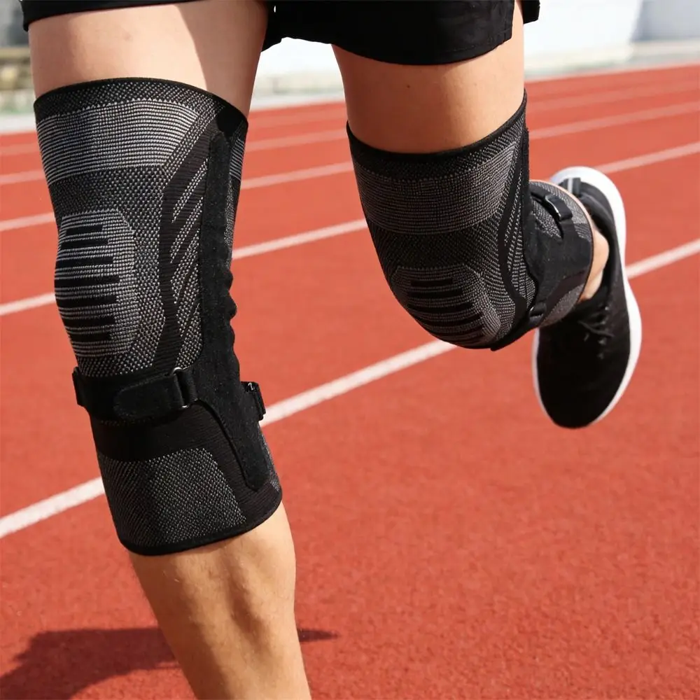 1/2Pcs Adjustable Knee Compression Sleeve Elastic Pressurized Knee Pads Brace Knee Support Fitness Volleyball Kneepad