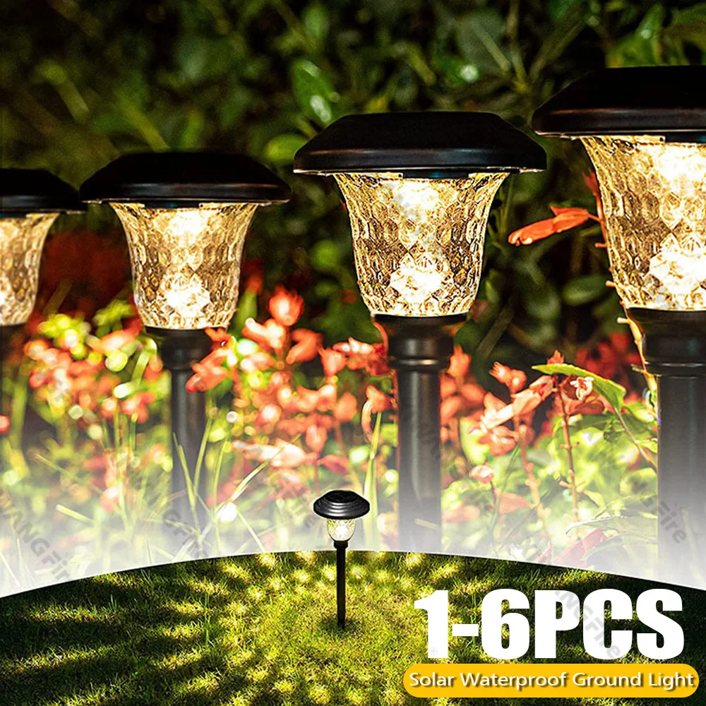 

Солнечные фонари для улицы, солнечные дворовые лампы, теплое освещение, IP65, водонепроницаемые светодиодные солнечные фонари с автоматическим включением и выключением для дома, сада, дорожки